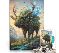 Puzzles 1000 pièces pour Adolescents Esprit de la Nature Élan Compétition de Vitesse Manuelle Idées Cadeaux 52x38cm