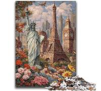 Puzzles 1000 pièces pour Adolescents et Adultes Attractions mondiales pour Les 14 Ans et Plus Cadeaux intéressants pour la réduction du Stress pour Les Amis et la Famille 50x75cm