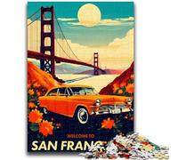 Puzzles 1000 pièces pour Adolescents et Adultes SAN Francisco pour Les 14 Ans et Plus Cadeaux intéressants pour réduire Le Stress et Les émotions (Taille 38x26cm)