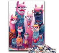 Puzzles 1000 pièces pour Adolescents Famille Alpaga Amusement en Famille Activités Amusantes à la Maison, Cadeau d'anniversaire, Cadeaux de Voyage, pour et 14 Ans 50x75cm