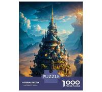Puzzles 1000 Pièces pour Adolescents Fantasy Castle Floating Puzzles pour Adolescents, Jouets Anti-Stress, Difficile, Excellent Cadeau pour Les Jeux 38x26cm/1000pcs