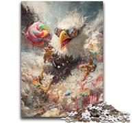 Puzzles 1000 pièces pour Adolescents Fantasy Eagle Aide Le Cerveau à exercer des Jouets addictifs pour cultiver la Patience Décoration Murale 50x75cm