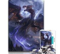 Puzzles 1000 pièces pour Adolescents Fantasy Flying Dragon 1000 pièces pour Adolescents, idéal comme Cadeau pour Toute la Famille Convient aux Enfants de 14 Ans et Plus (Taille 75x50cm)