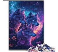 Puzzles 1000 pièces pour Adolescents Fantasy Wolf, Jouets éducatifs, Anti-Stress, décoration d'intérieur Unique et Cadeaux (Taille 50x75cm)