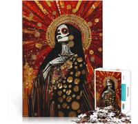 Puzzles 1000 pièces pour Adolescents Femme du Jour des Morts Séjour Anti-Stress pour Tuer Le Temps Œuvre d'art 38x26cm