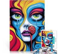 Puzzles 1000 pièces pour Adolescents Femme psychédélique surréaliste Jeux éducatifs est idéal comme Cadeau pour Toute la Famille 75x50cm
