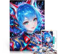 Puzzles 1000 pièces pour Adolescents Fille d'anime en Armure futuriste Jeu Pratique Convient pour la décoration de Bureau 52x38cm