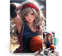 Puzzles 1000 pièces pour Adolescents Fille de Basket-Ball Jouets Jeux éducatifs Soulagement du Stress Œuvre d'art 38x26cm