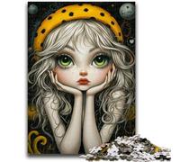 Puzzles 1000 pièces pour Adolescents, Fille et Chat Difficile à compléter mais Amusant et Humoristique avec Affiche et Feuille de Questions Assorties 26x38cm