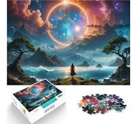 Puzzles 1000 pièces pour Adolescents Fille sur Un Rocher et Un lac Staycation Tuer Le Temps Car C'est Un pour Toute la Famille 26x38cm