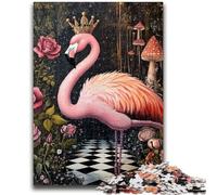 Puzzles 1000 pièces pour Adolescents Flamingo Queen Anti-Stress Défi Difficile Chaque pièce est Unique - Jeu Familial Amusant et Stimulant 50x75cm