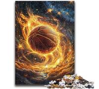 Puzzles 1000 pièces pour Adolescents Flamme Basket Jeu Familial Soulagement du Stress Défi Difficile Convient aux Couples 26x38cm