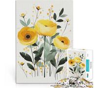 Puzzles 1000 pièces pour Adolescents Fleur à l'aquarelle Réduction du Stress intéressante Décoration d'intérieur 75x50cm