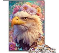 Puzzles 1000 pièces pour Adolescents Fleurs Aigle, Jeux, Jouets, Cadeaux d'anniversaire Uniques pour Les Enfants de 14 Ans et Plus (Taille 26x38cm)