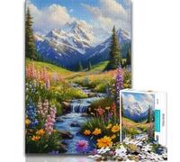 Puzzles 1000 pièces pour Adolescents Fleurs colorées, Aide Le Cerveau à exercer Jouets addictifs pour cultiver la Patience Décoration Parfaite 75x50cm