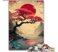 Puzzles 1000 pièces pour Adolescents Fleurs de Cerisier Japonais, Chaque pièce est Unique - Jeu Familial Stimulant et Amusant pour Les 14 Ans (Taille 26x38cm)