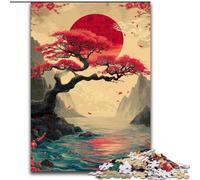 Puzzles 1000 pièces pour Adolescents, Fleurs de Cerisier japonaises, Jouet éducatif et décompressant, Cadeau d'anniversaire, décoration Murale (Taille 50x75cm)