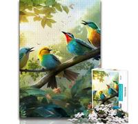 Puzzles 1000 pièces pour Adolescents Fleurs Oiseaux, Difficiles à réaliser mais Amusants et Humoristiques, Cadeaux d'anniversaire et Cadeaux Uniques (38x26cm)
