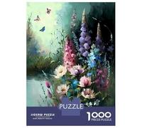 Puzzles 1000 Pièces pour Adolescents Flowers Art Monet Style Puzzles pour Adultes - Jeu De Réflexion - Une Œuvre d'art pour Les Amateurs De Jeux 70x50cm/1000pcs