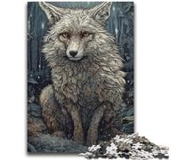 Puzzles 1000 pièces pour Adolescents Forest Fox Jeux éducatifs Décoration d'intérieur Collection d'artistes, Beaux-Arts 26x38cm