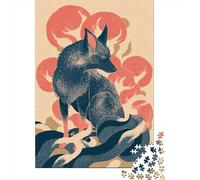 Puzzles 1000 Pièces pour Adolescents Fox Art Print-61 Puzzles pour Adultes - Décoration Murale - Analyse Et Logique - Stimule Le Cerveau 52x38cm/1000pcs