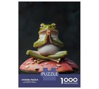 Puzzles 1000 Pièces pour Adolescents Frog in Meditation Puzzles pour Adolescents, Jouets Anti-Stress, Difficile, Excellent Cadeau pour Les Jeux 38x26cm/1000pcs