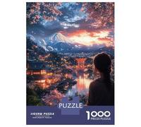 Puzzles 1000 Pièces pour Adolescents Fuji Torii Gate at Sunset Puzzles pour Adultes Jeux Amusants Décoration Parfaite Cadeaux d'anniversaire Uniques 70x50cm/1000pcs