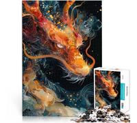 Puzzles 1000 pièces pour Adolescents Fureur des Dragons cosmiques Coupe de précision Renforcer l'amour Entre Les Couples 38x26cm