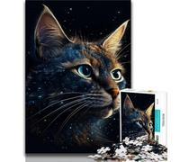 Puzzles 1000 pièces pour Adolescents Galaxy Cats, Aide Le Cerveau à exercer des Jouets addictifs pour cultiver la Patience, décoration Parfaite (75x50cm)
