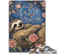 Puzzles 1000 pièces pour Adolescents Galaxy Sloth Relax Games Jeu éducatif pour Anniversaire, Noël à partir de 14 Ans 50x75cm