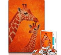 Puzzles 1000 pièces pour Adolescents Girafe Africaine 1000 pièces pour Adultes, Jeu Familial Anti-Stress, défi Difficile adapté aux Couples (Taille 38x26cm)
