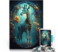 Puzzles 1000 pièces pour Adolescents Girafe Fantastique Jouet éducatif d'apprentissage Renforcer l'amour Entre Les Couples 75x50cm