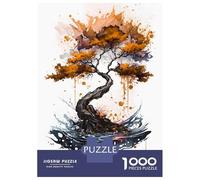 Puzzles 1000 Pièces pour Adolescents Gold Cherry Blossoms Puzzles pour Adultes Jeux Relaxants Assemblage De Motifs Cadeau d'anniversaire, Cadeaux, 38x26cm/1000pcs