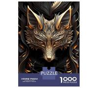 Puzzles 1000 Pièces pour Adolescents Golden Fox Art Deco Puzzles pour Adultes - Jeux De Détente - Assemblage De Motifs pour Les Amateurs De Jeux 52x38cm/1000pcs