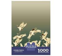 Puzzles 1000 Pièces pour Adolescents Golden Japanese Cranes ORI Puzzle Jeux Relaxants, Amusants Et Humoristiques Cadeau d'anniversaire, Cadeaux, 38x26cm/1000pcs