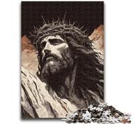 Puzzles 1000 pièces pour Adolescents Golden Jesus 1000 pièces pour Adolescents, Jouets de Jeu, Chaque pièce est Unique - Jeu Familial Stimulant et Amusant (26x38cm)