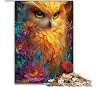 Puzzles 1000 pièces pour Adolescents Golden Owl, Jeu Stimulant et Familial avec des pièces entièrement emboîtables de Formes aléatoires 50x75cm