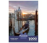 Puzzles 1000 Pièces pour Adolescents Gondola at Sunset Venice Puzzles pour Adultes - Jeux De Construction - Découpe De Précision - Stimule Le Cerveau 38x26cm/1000pcs
