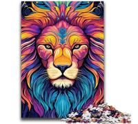 Puzzles 1000 pièces pour Adolescents Graffiti coloré Lion Décompressant Intellectuel Jouet éducatif Décoration Parfaite 38x26cm