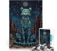 Puzzles 1000 pièces pour Adolescents Guépard Fantastique Jouet éducatif d'apprentissage Offrir en Cadeau à Toute la Famille 52x38cm