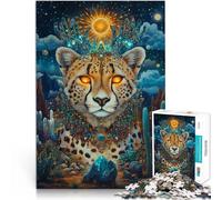 Puzzles 1000 pièces pour Adolescents Guépard Fantastique Jouets Jeux éducatifs Soulagement du Stress Super Cadeau 52x38cm