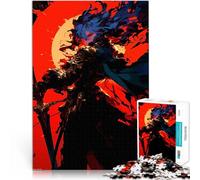 Puzzles 1000 pièces pour Adolescents Guerrier d'anime avec épée Entraînez Votre Cerveau et Vos Mains Jeu de défi Unique 38x26cm