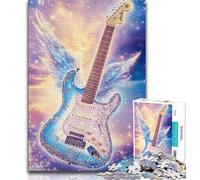 Puzzles 1000 pièces pour Adolescents, Guitare Galaxy, Jeu Stimulant, idéal comme Cadeau pour Toute la Famille (38x26cm)