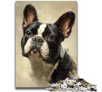 Puzzles 1000 pièces pour Adolescents Happy Bulldog Anti-Stress Défi Difficile Chaque pièce est Unique - Jeu Familial Amusant et Stimulant 38x26cm