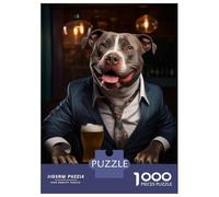 Puzzles 1000 Pièces pour Adolescents Happy XL Bully in The Pub Puzzle Jouet Décoration Murale Vacances À La Maison Cadeaux pour Les Amis Et La Famille 38x26cm/1000pcs