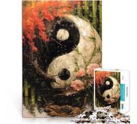 Puzzles 1000 pièces pour Adolescents Harmonie Yin Yang Jeu Familial Anti-Stress Défi Difficile Super Cadeau 38x26cm