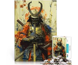 Puzzles 1000 pièces pour Adolescents héros samouraï Réduction du Stress intéressante Jeu éducatif pour Anniversaire, Noël 38x26cm