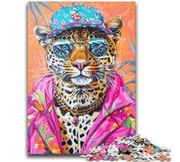 Puzzles 1000 pièces pour Adolescents, Hip-hop, léopard, Jouets éducatifs, Jeux familiaux, Cadeaux d'anniversaire Uniques (50x75cm)