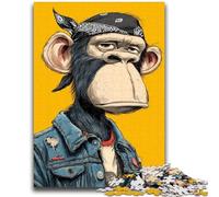 Puzzles 1000 pièces pour Adolescents Hip Hop Monkey 1000 pièces pour Adolescents, Anti-Stress, défi Difficile, Cadeaux du Père Noël Secret (75x50cm)