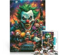 Puzzles 1000 pièces pour Adolescents Horde de Clowns maléfiques Jouet éducatif intellectuel décompressant Cadeau Amusant 75x50cm